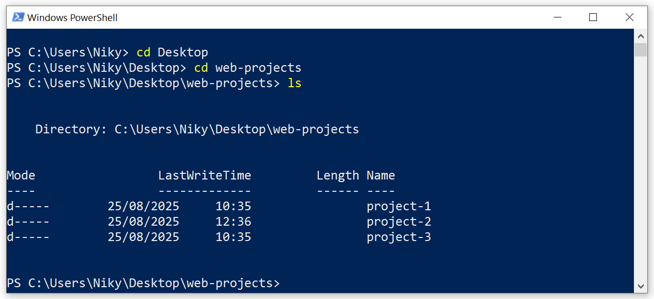 list directory content