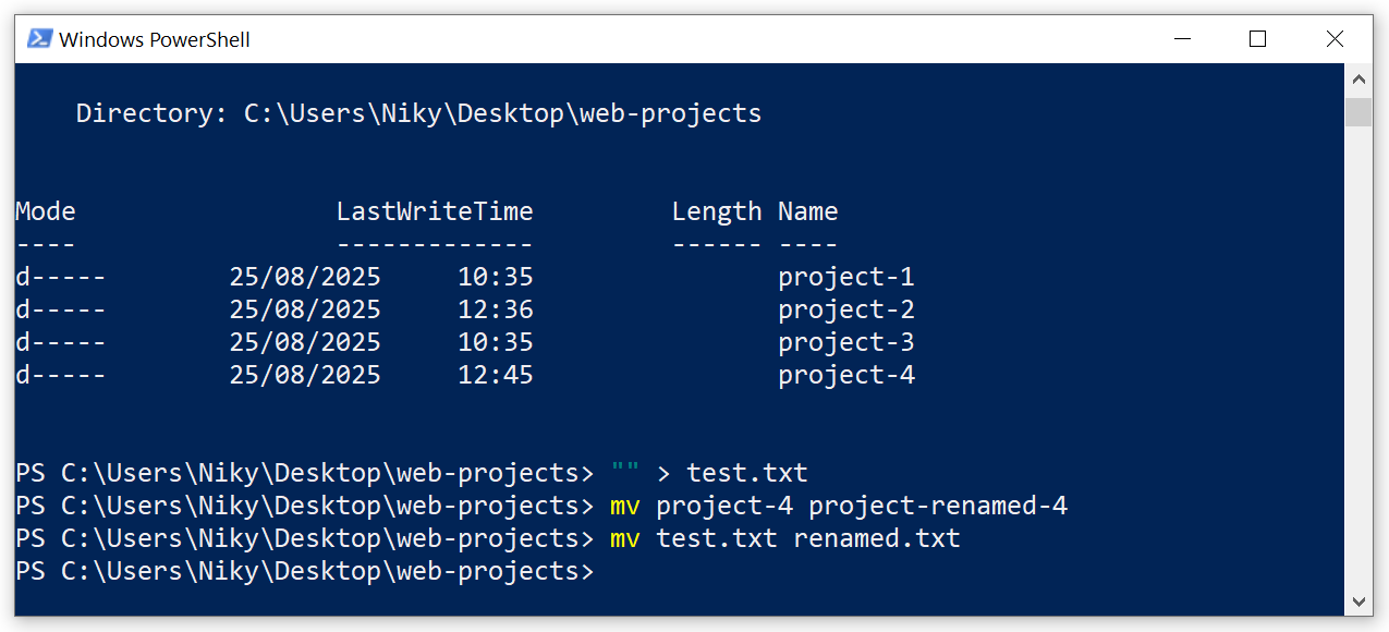 rename file rename directory